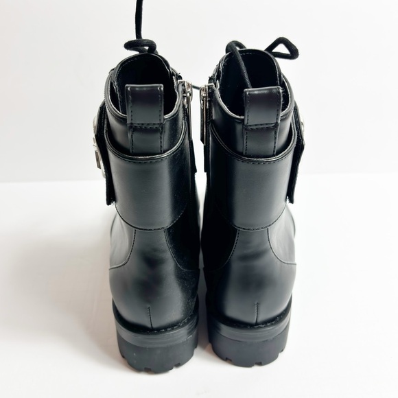 MICHAEL KORS TATUM LEATHER ANKLE COMBAT WOMEN BOOTS 6M NEW WITH STICKER TAGS - Picture 4 of 9